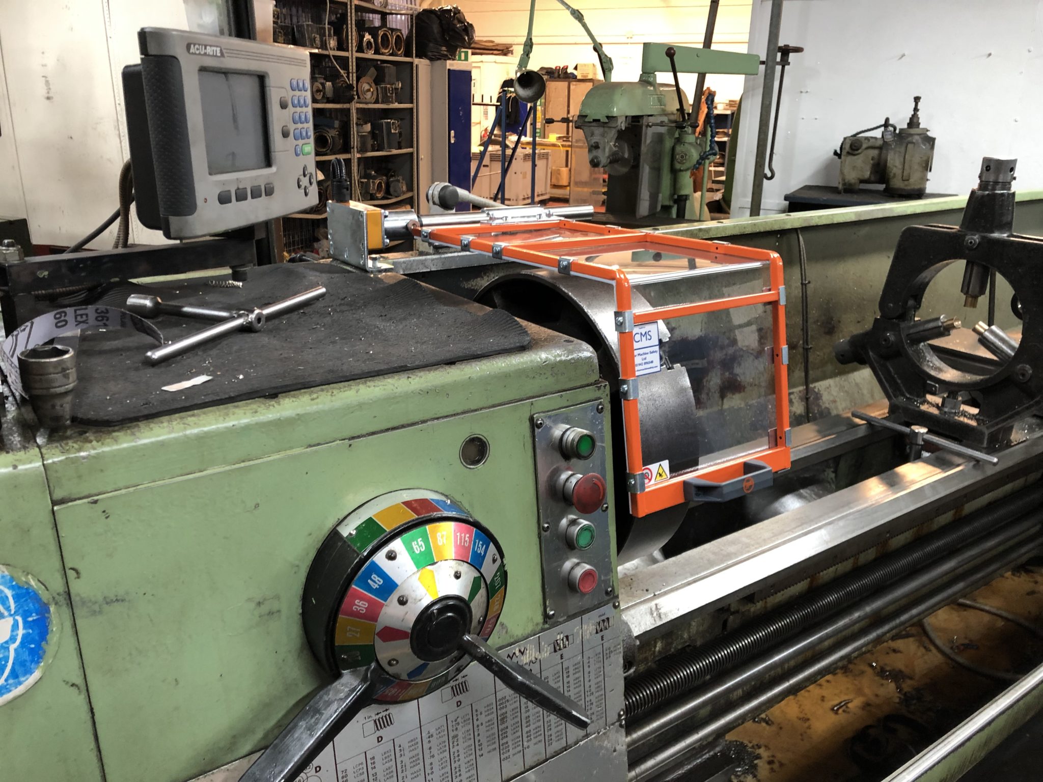 PTO 06 LShaped Lathe guards Clear Machine Safety Ltd